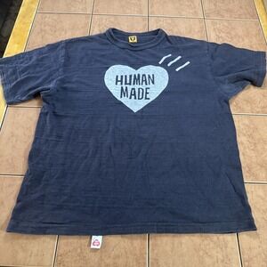 Human Made Men's Graphic T-Shirt Dark Gray Human Made Real Heart Size Medium